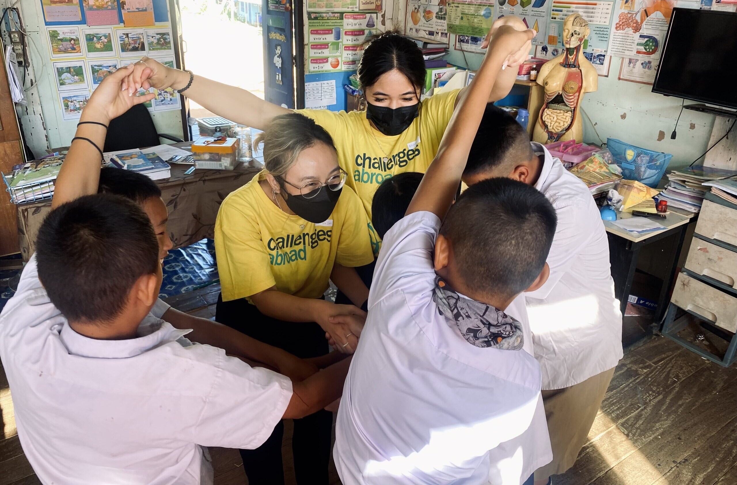 Two FutureSense Foundation volunteers in local Thai school - FutureSense Foundation